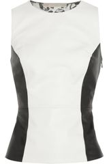Jason Wu Leather and Lace Peplum Top