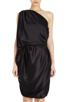 Lanvin One Shoulder Charmeuse Dress - Lyst