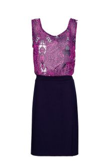 Mango Combi Dress - Lyst