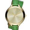 Michael Kors Midsize Slim Snakeembossed Leather Runway Watch in Green (gold/green) - Lyst