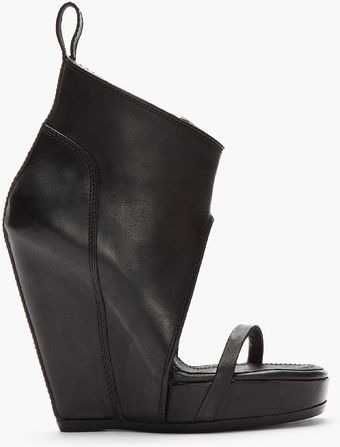 Rick Owens Cutout Wedge Sandal Boots - Lyst