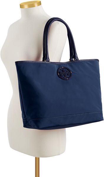 tory burch stacked logo tote