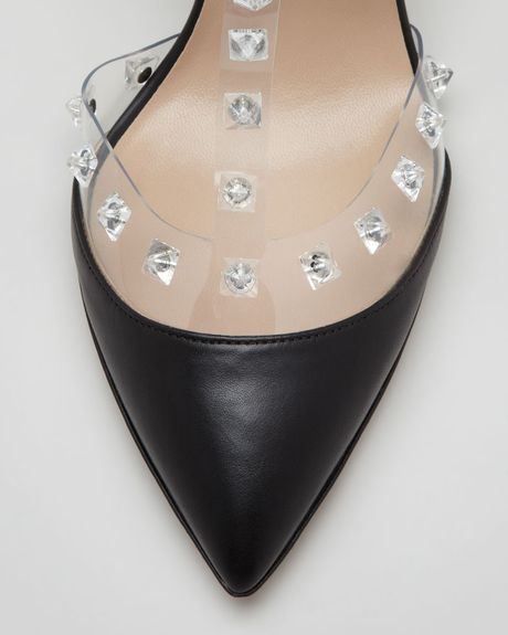 Valentino Naked Rockstud Slingback In Black Lyst