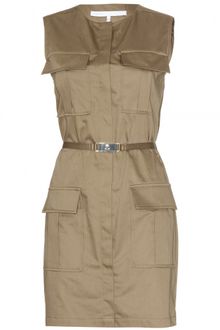Victoria, Victoria Beckham Belted Safari Dress - Lyst