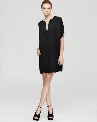 Vince Dress Split Front Silk - Lyst