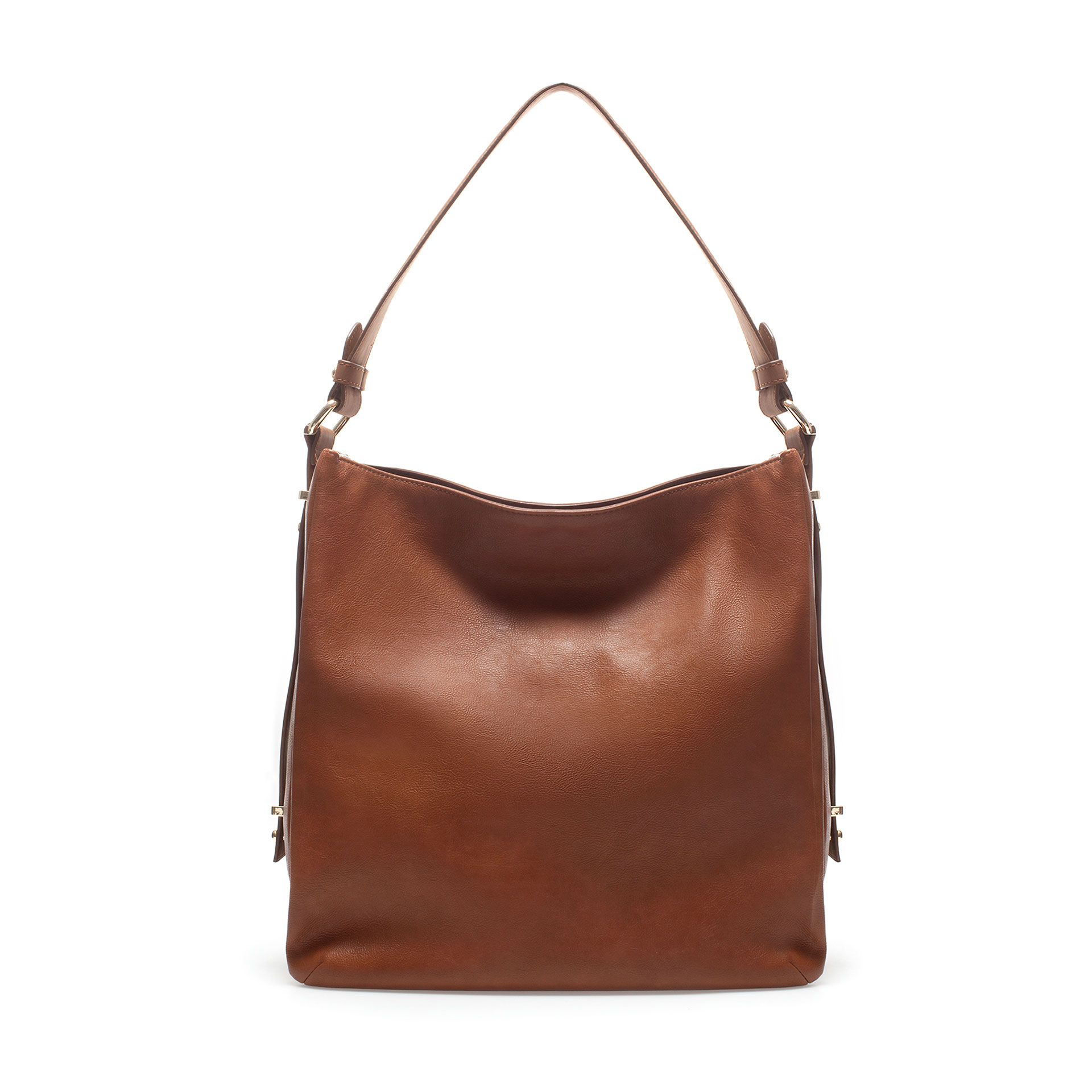 Zara Basic Bucket Bag in Brown Lyst