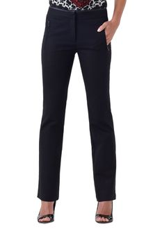 Adrianna Papell Zip Pocket Leather Trim Pant - Lyst
