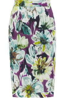 D&G Floralprint Silkchiffon Skirt - Lyst