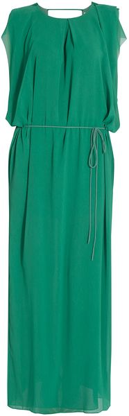 Acne Tie Back Maxi Dress - Lyst