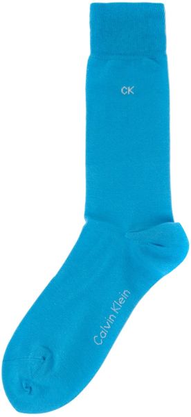 Calvin Klein 3 Pack Combed Flat Knit Sock - Lyst