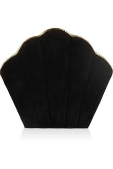 Charlotte Olympia Suede Shell Clutch - Lyst