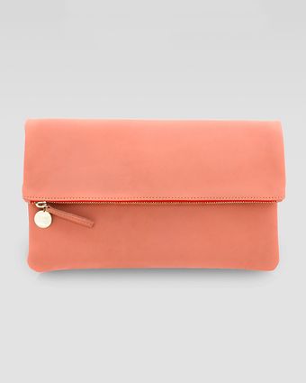 Clare Vivier Calfskin Foldover Clutch - Lyst