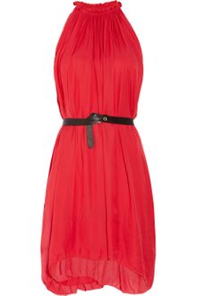Isabel Marant Fly Gathered Washedgeorgette Dress - Lyst