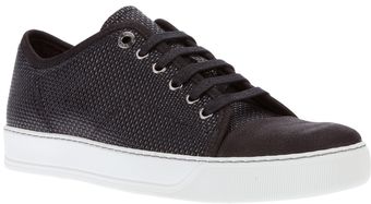 Lanvin Peforated Trainer - Lyst