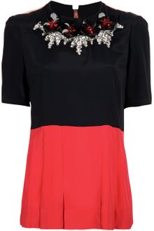 Marni Colour Block Crepe Blouse - Lyst