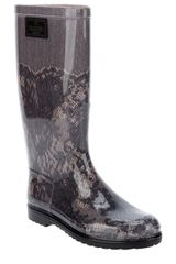 Valentino Lace Printed Welligton Boot