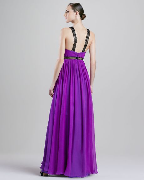 aidan mattox chiffon gown