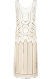 Alberta Ferretti Beadembellished Tulle and Silk Dress - Lyst