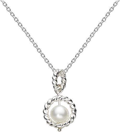 Kit Heath Sterling Silver Nestled Pearl Necklace in Silver