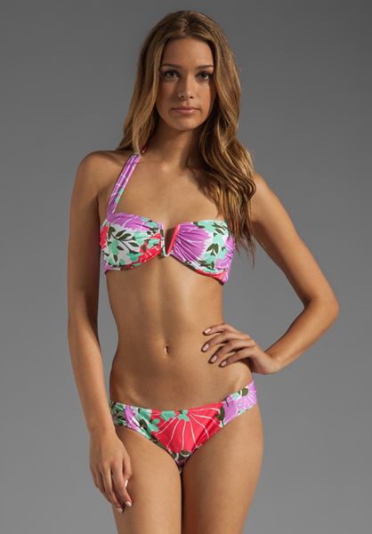 Nanette Lepore Amalfi Floral Tease Bikini Top In Multicol