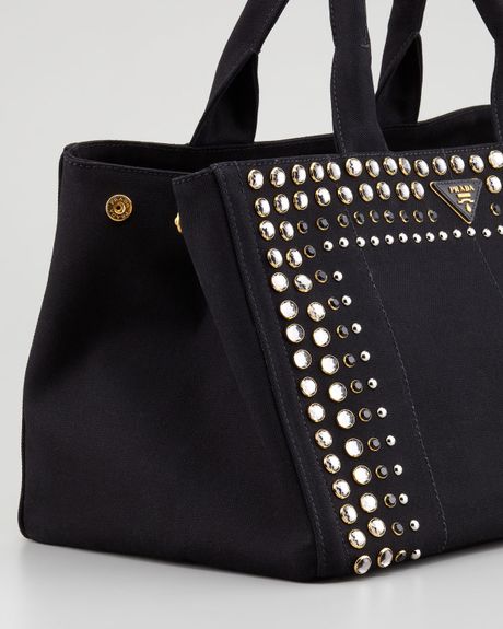 prada studded tote