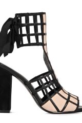 Reiss Ana Lattice Caged T Bar Peep Sandal