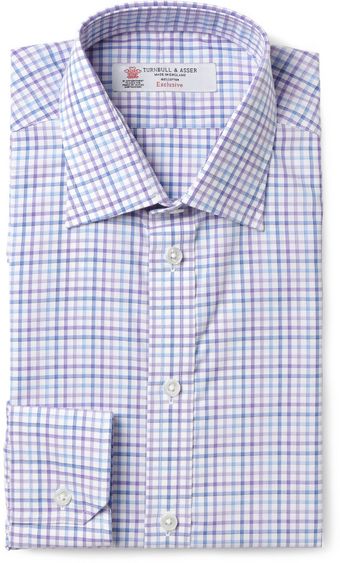 Turnbull & Asser  Slim Fit Check Cotton Shirt - Lyst