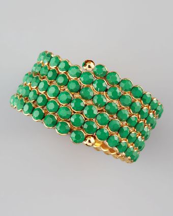Cara Accessories Crystal Spiral Bracelet - Lyst