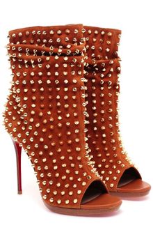 Christian Louboutin Guerilla Studded Suede Ankle Boot - Lyst