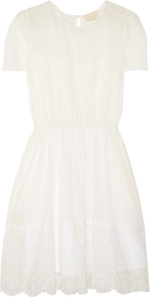 Girl. By Band Of Outsiders Lace Trimmed Cotton Dress - Lyst