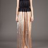 Maison Rabih Kayrouz Full Length BiColour Dress in Gold (copper) - Lyst