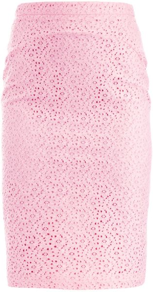 No 21 Lace Pencil Skirt - Lyst
