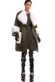 Prabal Gurung White Fox Patch Pocket Twill Coat - Lyst