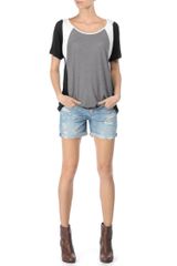 Rag & Bone Moto Boyfriend Tee Gunmetal