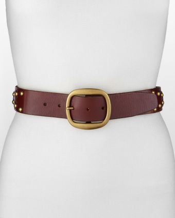 Ralph Lauren Leather Belt with Twisted Accents - Lyst