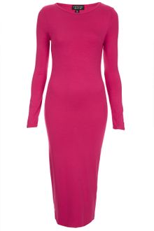 Topshop Cerise Midi Bodycon Dress - Lyst