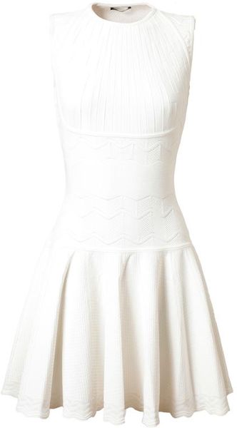 Alexander McQueen Textured Stretchknit Dress - Lyst