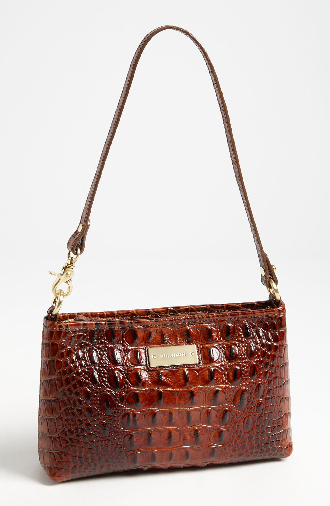 Brahmin Mini Convertible Handbag in Brown (pecan)