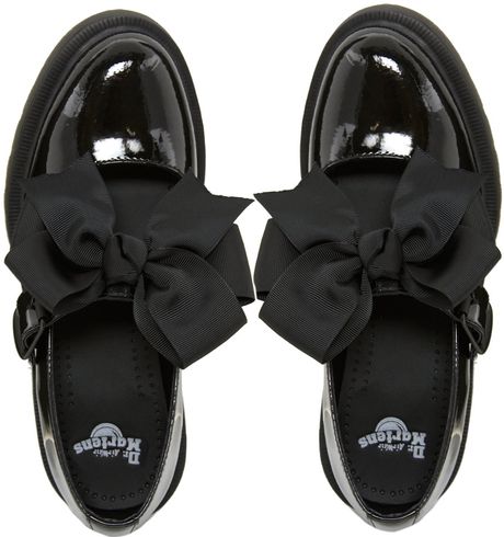 dr martens black mariel flat shoes