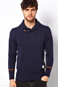G-star Raw Jumper Shawl Collar Knit - Lyst