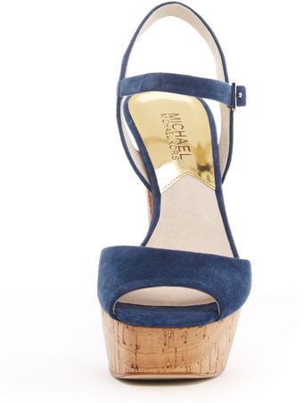 Michael by Michael Kors Lucia Suede Platform Sandal - Lyst
