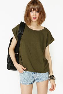 Nasty Gal On The Loose Tee Olive - Lyst