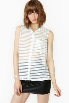 Nasty Gal Bright Lines Blouse - Lyst