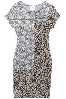 Sea Ny Animal Jacquard Combo Leopard Sheath Dress - Lyst