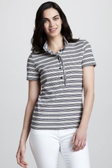 Tory Burch Lidia Striped Polo - Lyst