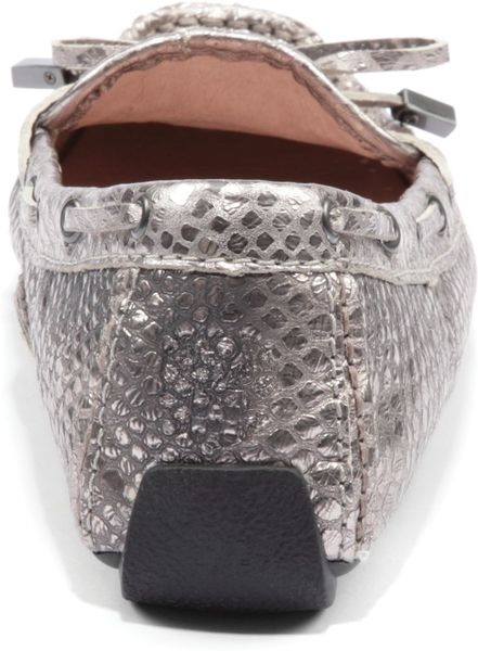 silver driving mocs