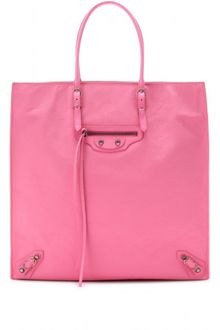 Balenciaga Papier Ledger Leather Tote - Lyst
