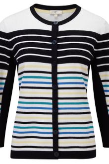 Cc Multicoloured Variegated Stripe Cardigan - Lyst