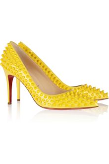 Christian Louboutin Pigalle Spikes 85 Patentleather Pumps - Lyst