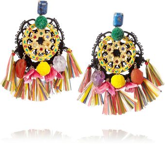 Dolce & Gabbana Ruota Carretto Goldplated Tasseled Clip Earrings - Lyst
